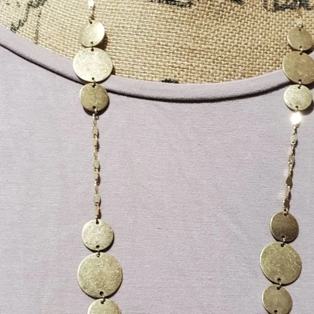 STELLA & Dot disc‎ circle necklace